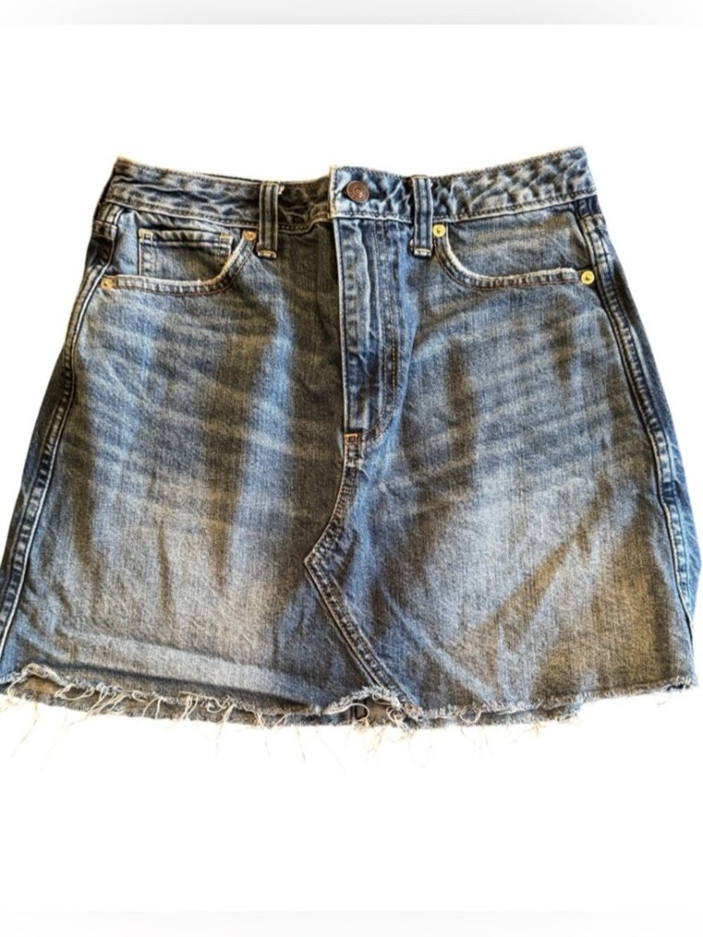 Blue Denim Mini Skirt